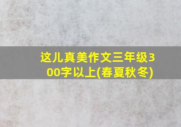 这儿真美作文三年级300字以上(春夏秋冬)