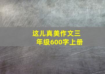 这儿真美作文三年级600字上册