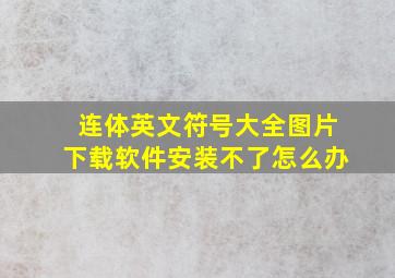 连体英文符号大全图片下载软件安装不了怎么办