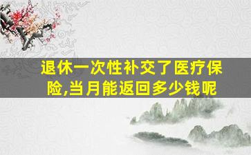 退休一次性补交了医疗保险,当月能返回多少钱呢