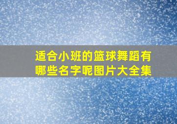 适合小班的篮球舞蹈有哪些名字呢图片大全集