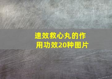 速效救心丸的作用功效20种图片