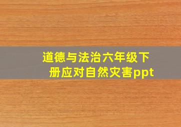 道德与法治六年级下册应对自然灾害ppt