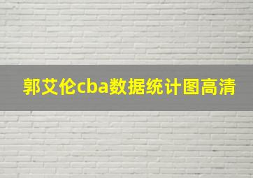 郭艾伦cba数据统计图高清