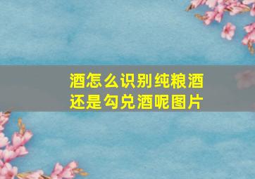 酒怎么识别纯粮酒还是勾兑酒呢图片