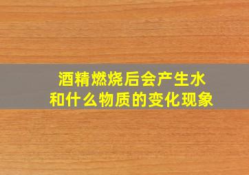 酒精燃烧后会产生水和什么物质的变化现象