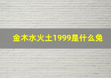 金木水火土1999是什么兔