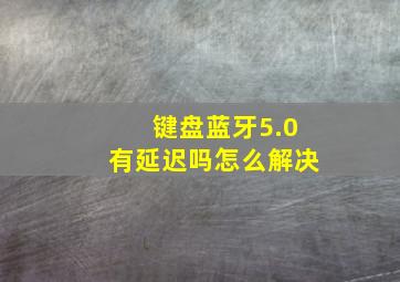 键盘蓝牙5.0有延迟吗怎么解决