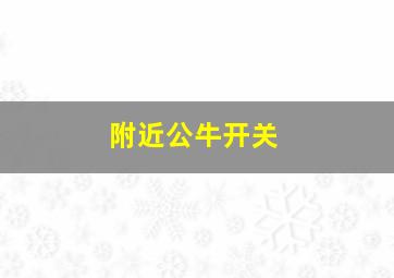 附近公牛开关