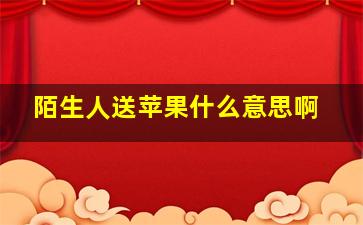 陌生人送苹果什么意思啊