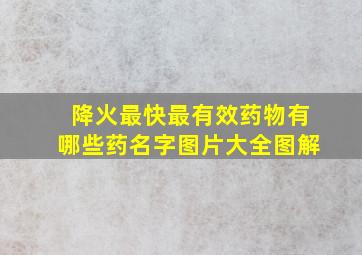 降火最快最有效药物有哪些药名字图片大全图解