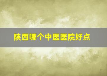 陕西哪个中医医院好点