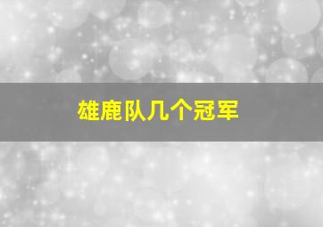 雄鹿队几个冠军