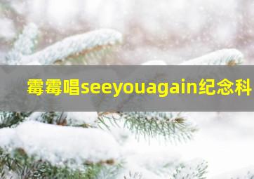 霉霉唱seeyouagain纪念科比