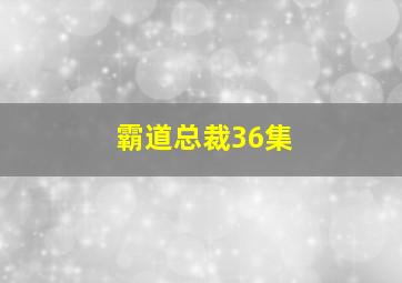 霸道总裁36集