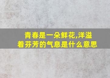 青春是一朵鲜花,洋溢着芬芳的气息是什么意思