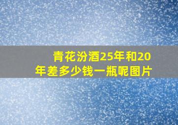 青花汾酒25年和20年差多少钱一瓶呢图片