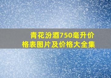 青花汾酒750毫升价格表图片及价格大全集