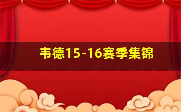 韦德15-16赛季集锦