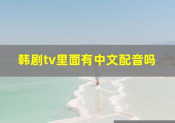 韩剧tv里面有中文配音吗