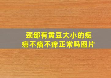 颈部有黄豆大小的疙瘩不痛不痒正常吗图片