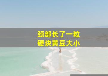 颈部长了一粒硬块黄豆大小