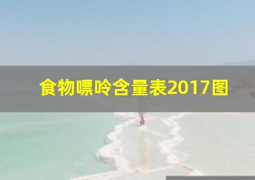 食物嘌呤含量表2017图