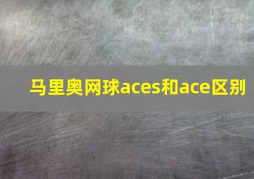 马里奥网球aces和ace区别