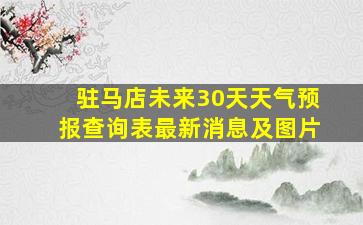 驻马店未来30天天气预报查询表最新消息及图片