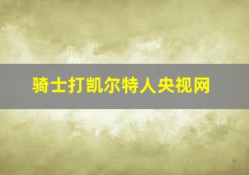 骑士打凯尔特人央视网