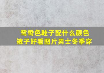 鸳鸯色鞋子配什么颜色裤子好看图片男士冬季穿