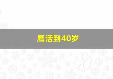 鹰活到40岁