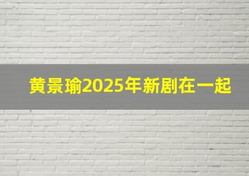 黄景瑜2025年新剧在一起