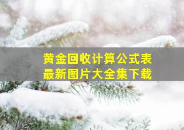 黄金回收计算公式表最新图片大全集下载