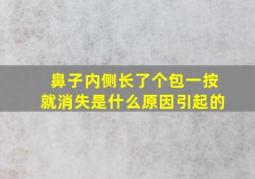 鼻子内侧长了个包一按就消失是什么原因引起的