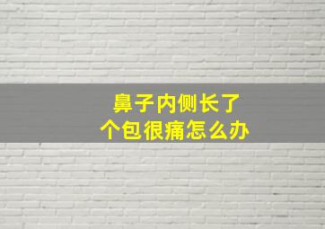 鼻子内侧长了个包很痛怎么办