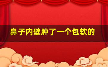 鼻子内壁肿了一个包软的