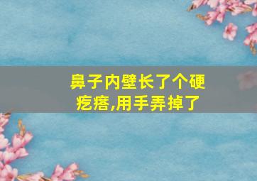 鼻子内壁长了个硬疙瘩,用手弄掉了