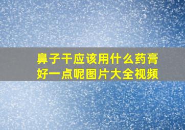 鼻子干应该用什么药膏好一点呢图片大全视频