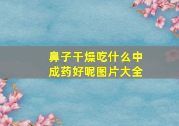 鼻子干燥吃什么中成药好呢图片大全