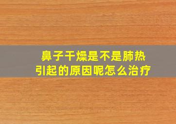 鼻子干燥是不是肺热引起的原因呢怎么治疗