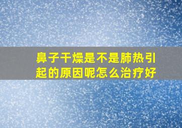 鼻子干燥是不是肺热引起的原因呢怎么治疗好