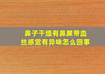 鼻子干燥有鼻屎带血丝感觉有异味怎么回事