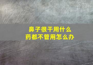 鼻子很干用什么药都不管用怎么办