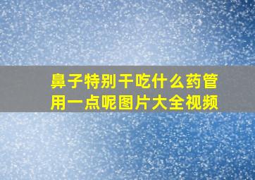 鼻子特别干吃什么药管用一点呢图片大全视频