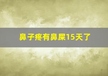 鼻子疼有鼻屎15天了