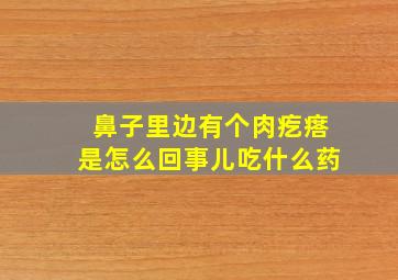 鼻子里边有个肉疙瘩是怎么回事儿吃什么药