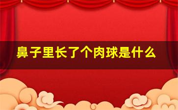 鼻子里长了个肉球是什么