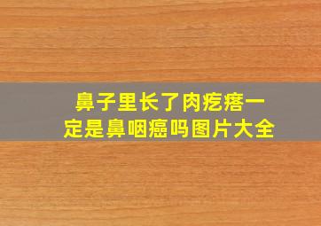 鼻子里长了肉疙瘩一定是鼻咽癌吗图片大全