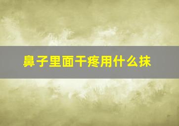 鼻子里面干疼用什么抹